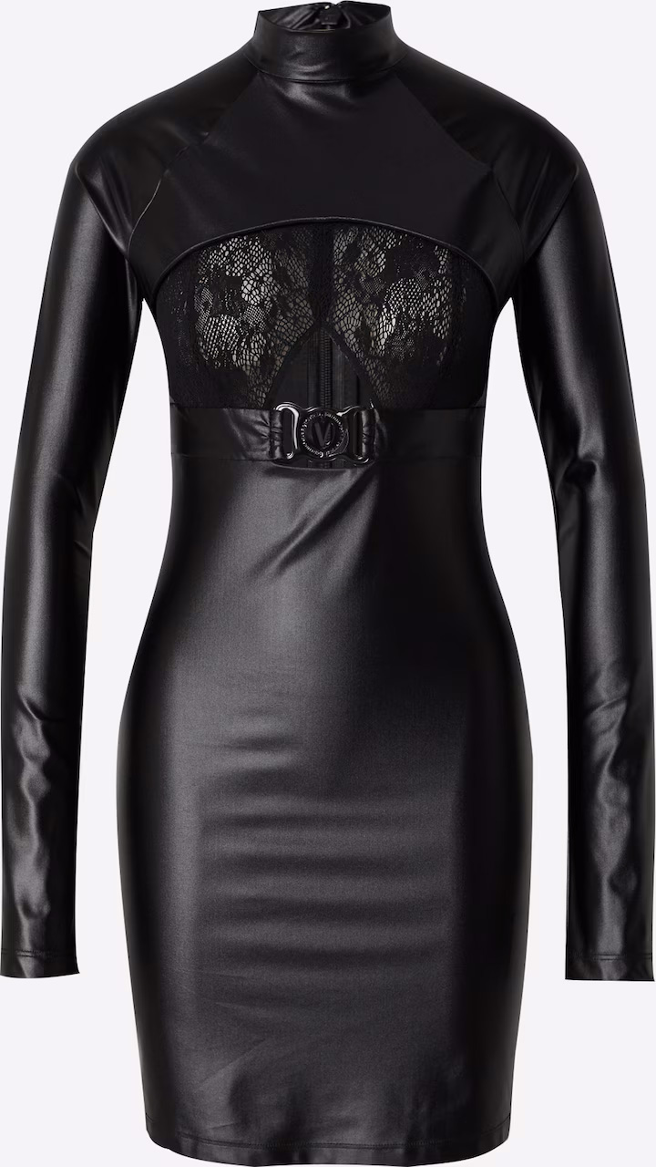 t shirt dress lace up front Black Lace Up Front Rad Graphic T-Shirt Dress main image 0